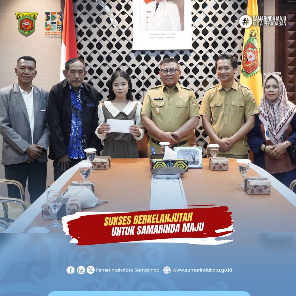 *Wakil Wali Kota Samarinda Menerima Audensi Siswi Berprestasi SMP Negeri 16 Samarinda*