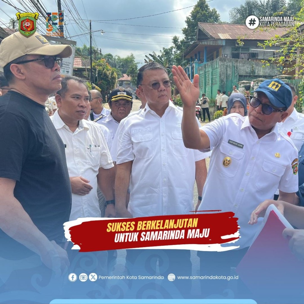 Wali Kota Samarinda Sisir Titik Banjir di Jalan Damai, Juga Gunakan Drone untuk Rancang Solusi Komprehensif