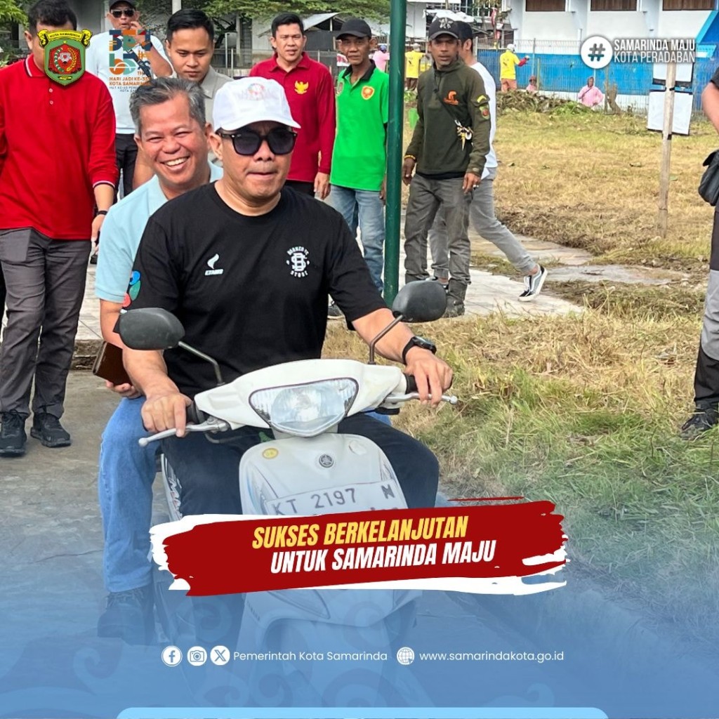 Angkat Sikat, Semprot Pakai Air, Andi Harun Pimpin Gotong Royong Pegawai di Taman Cerdas Hingga Bantaran SKM