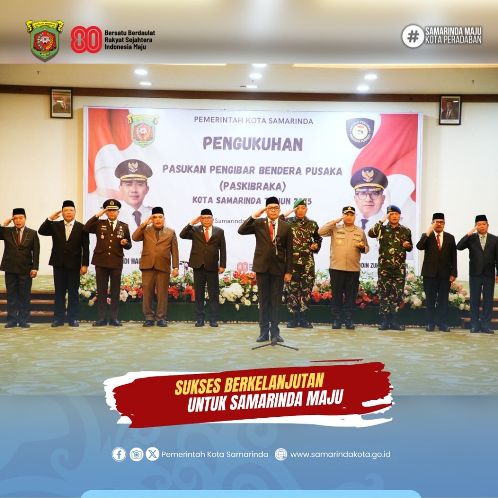 Wali Kota Andi Harun Kukuhkan Anggota Paskibraka Kota Samarinda untuk HUT Kemerdekaan RI ke-80