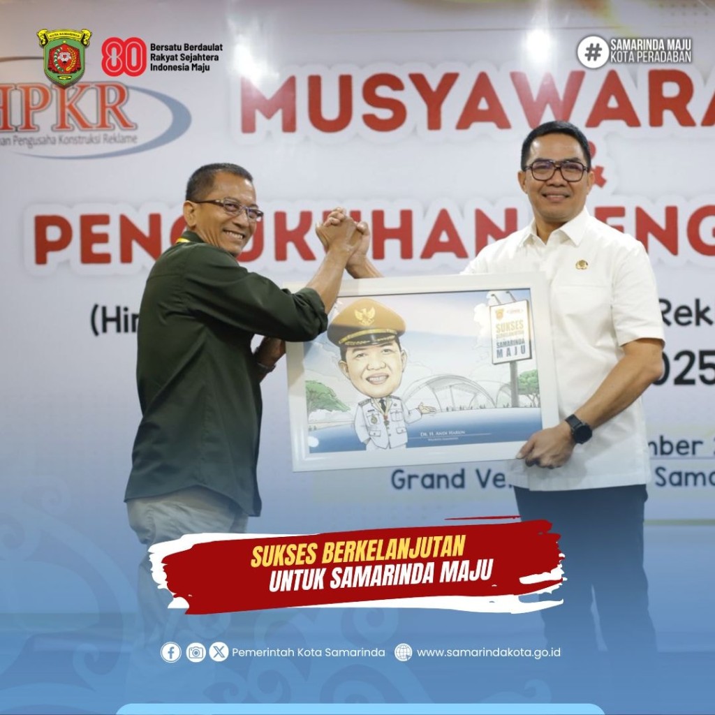 Lantik Pengurus Baru HPKR, Wali Kota Andi Harun Ajak Pengusaha Reklame Atur Plang Nama Toko