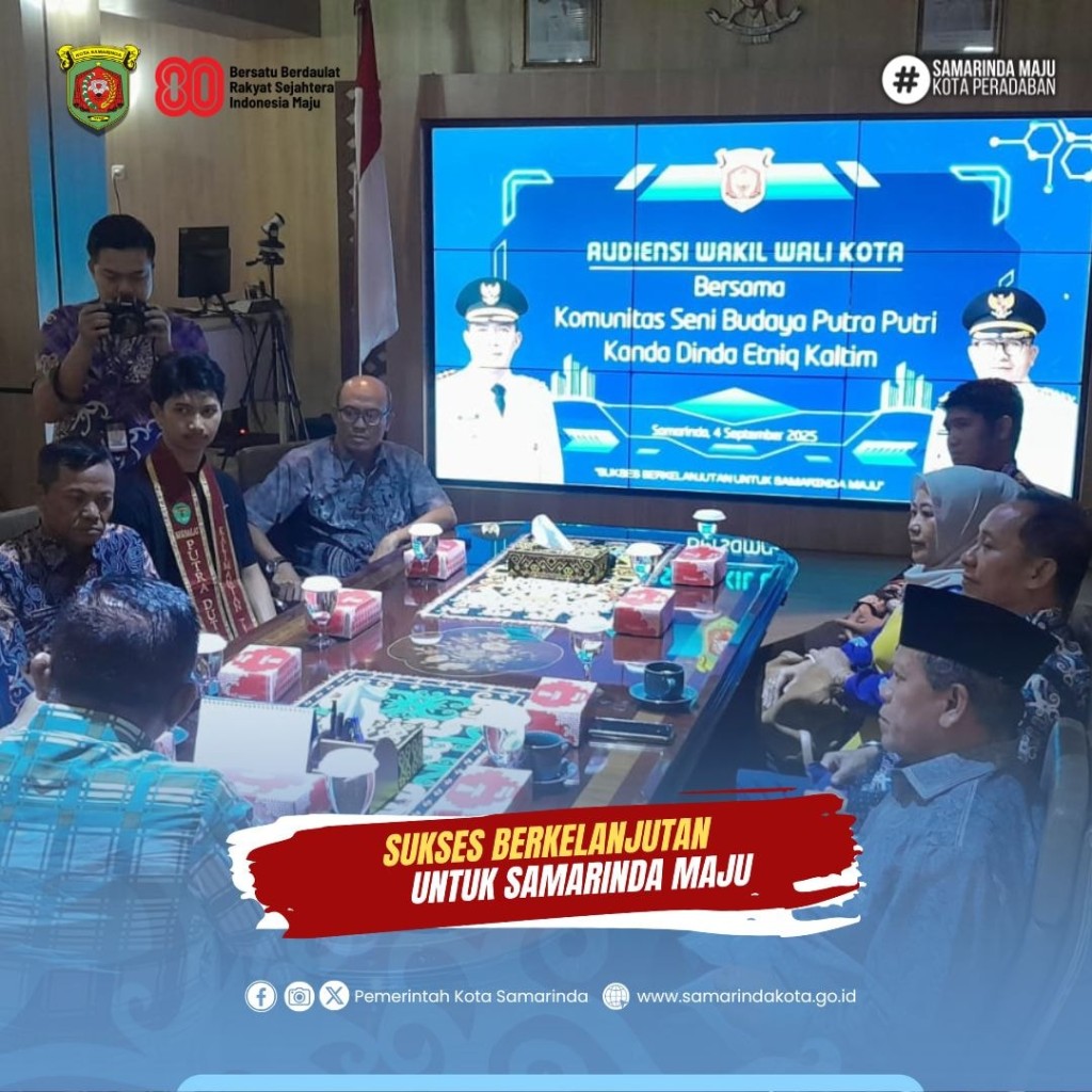 Wakil Wali Kota Terima Audiensi PPKD Etniq Kaltim, Tekankan Pentingnya Pelestarian Budaya Asli