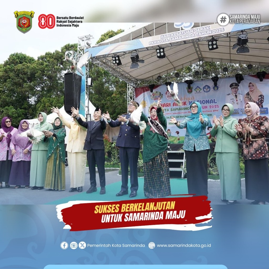 Beragam Ekspresi Anak-Anak Meriahkan Gebyar HAN kota Samarinda, Wali Kota Ajak Kolaborasi Cetak Generasi Cerdas dan Berkarakter