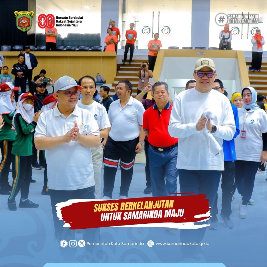 Mendikdasmen RI Ikuti Senam Anak Indonesia Hebat Bersama Wali Kota Samarinda