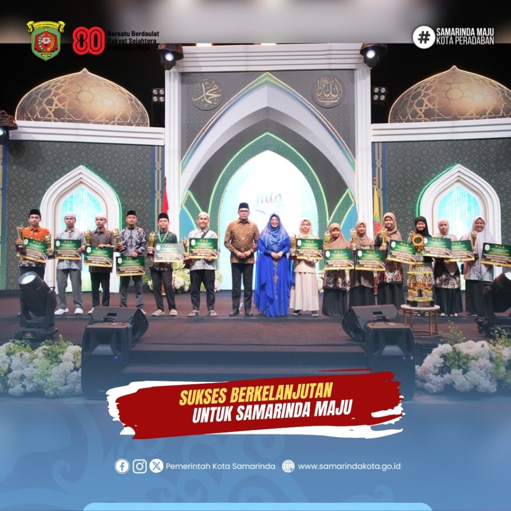 Ditutup dengan Pemukulan Gendang Rebana, Sungai Pinang Pertahankan Juara Umum MTQH Kota Samarinda