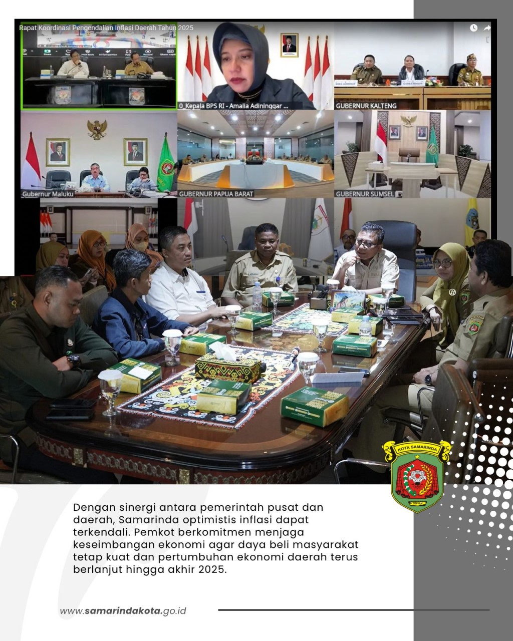 TPID Samarinda Ikuti Rakor Inflasi, Wawali Tekankan Akselerasi Belanja dan Stabilitas Pangan