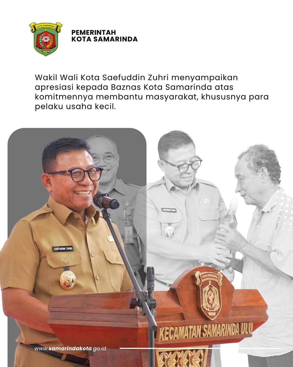 Wawali Saefuddin Zuhri Apresiasi Baznas Kota Samarinda Bantu UMKM di Samarinda Ulu