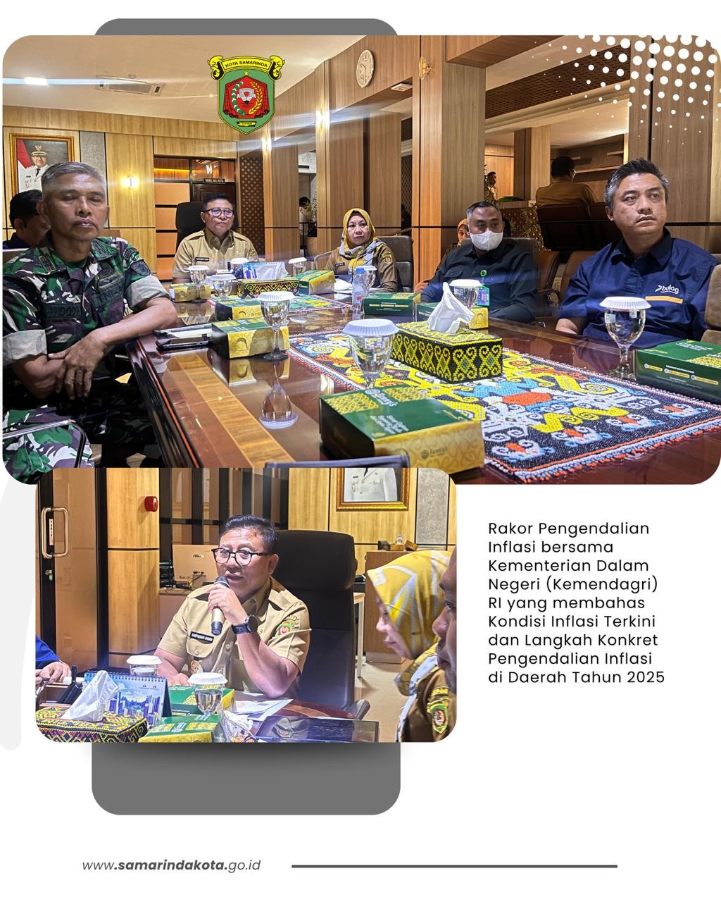 Wawali Saefuddin Zuhri Ikuti Rakor Inflasi Nasional, Pastikan Stok Pangan Samarinda Aman dan Harga Terkendali