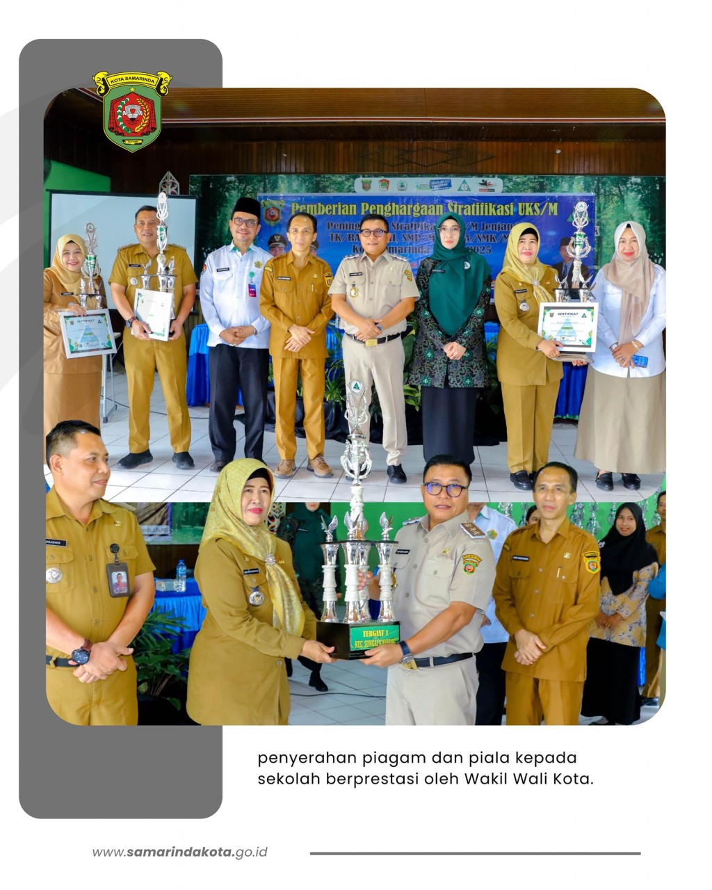 Pemkot Samarinda Anugerahkan Stratifikasi UKS/M Tahun 2025, Dorong Terwujudnya Sekolah Sehat dan Siswa Cerdas