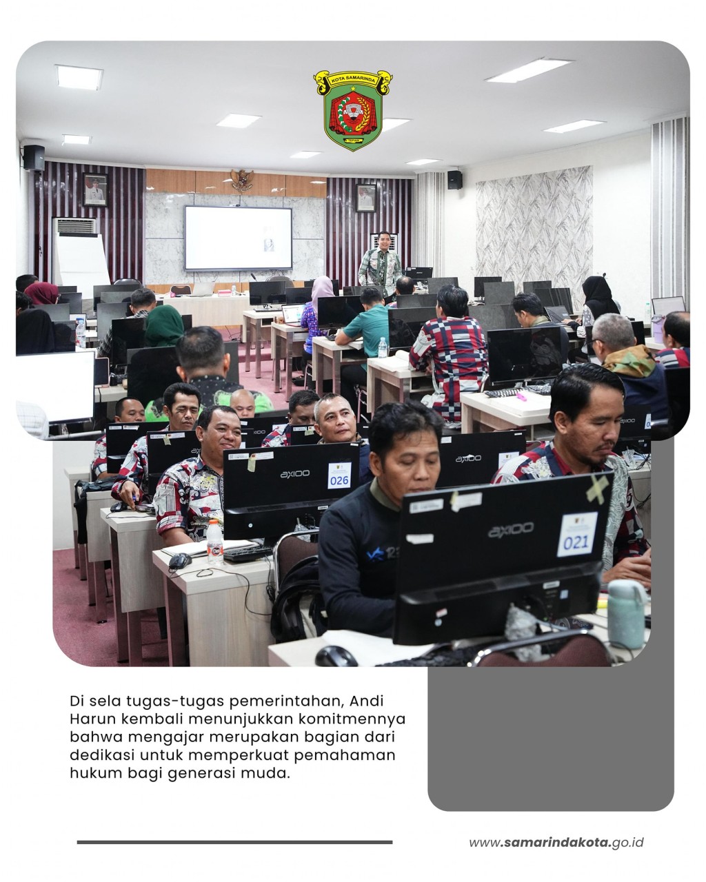 Wali Kota Samarinda Ajarkan Kekuasaan Kehakiman, Ruang Assessment BKPSDM Menjadi Kelas Hukum