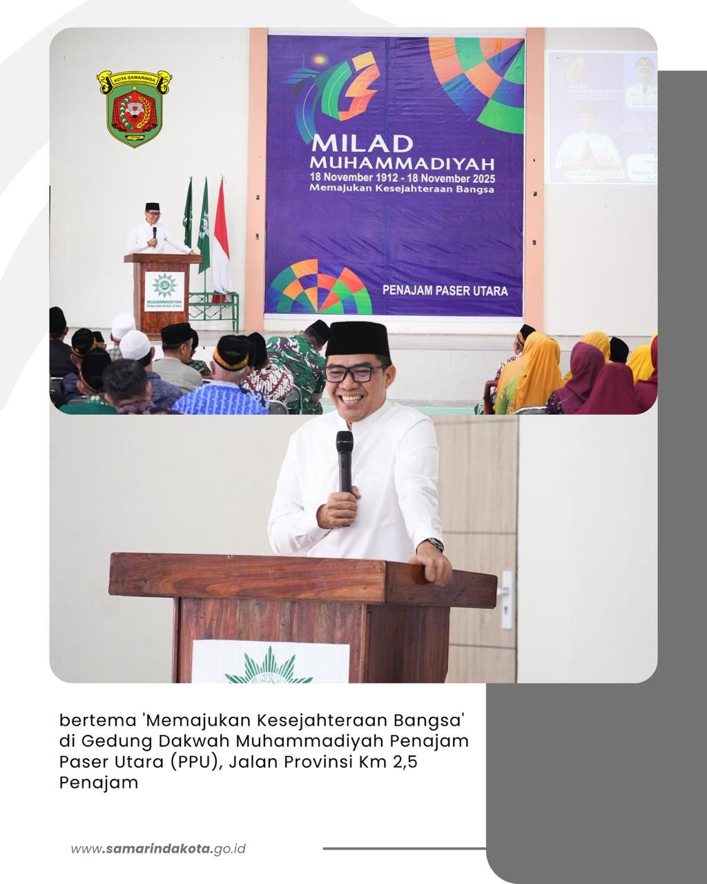 Wali Kota Andi Harun Ajak Muhammadiyah Perkuat Dakwah Berkemajuan