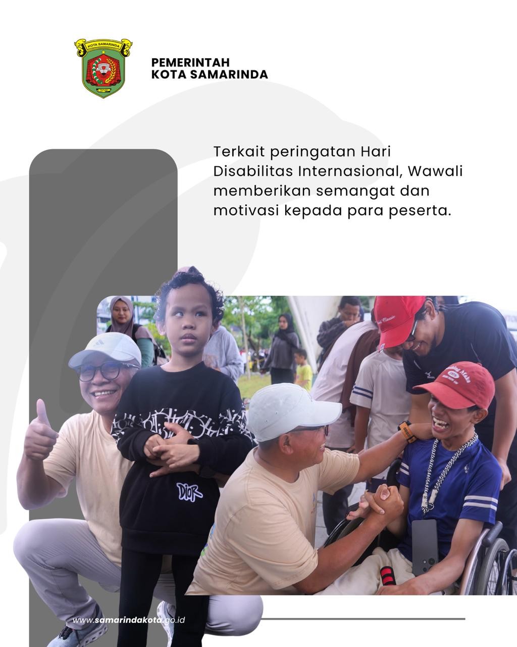 Wawali Saefuddin Zuhri Lepas Peserta Inclunesia Fun Walk & Fun Run dalam Rangka Peringatan Hari Disabilitas Internasional