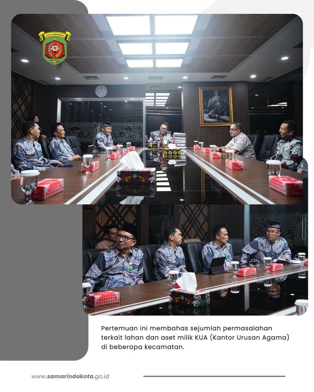 Kemenag Samarinda Audiensi Bersama Wali Kota Bahas Status Lahan KUA dan Tanah Wakaf