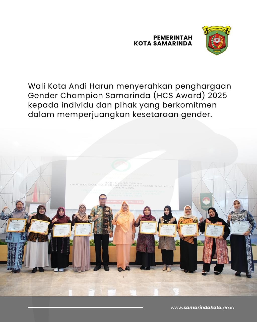 Hadiri Puncak HUT ke-26 DWP Samarinda, Andi Harun Tegaskan: Ketahanan Kota Dimulai dari Perempuan yang Tangguh