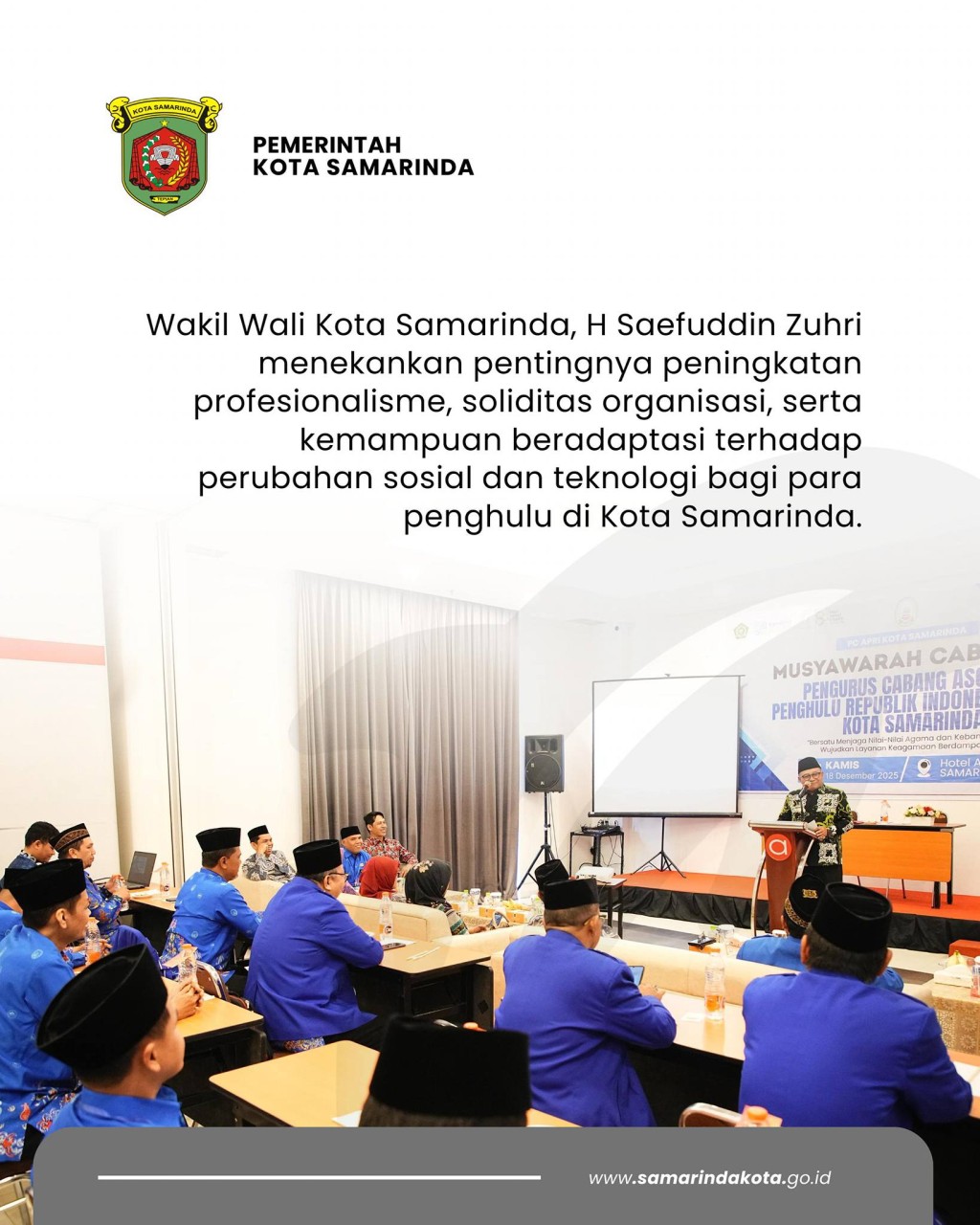 Wawali Samarinda Dorong Profesionalisme Penghulu dalam Muscab I APRI Kota Samarinda