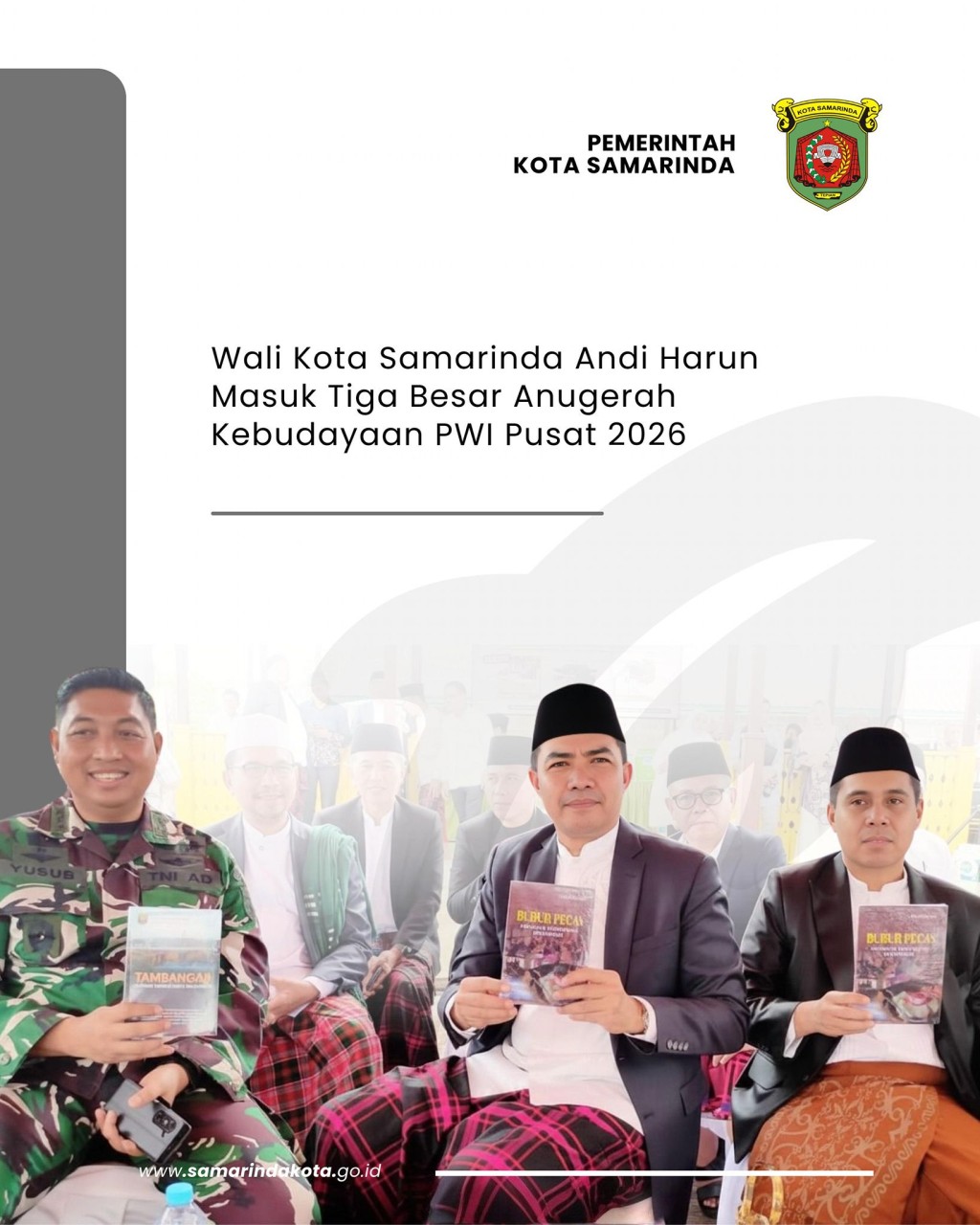 Wali Kota Samarinda Andi Harun Masuk Tiga Besar Anugerah Kebudayaan PWI Pusat 2026
