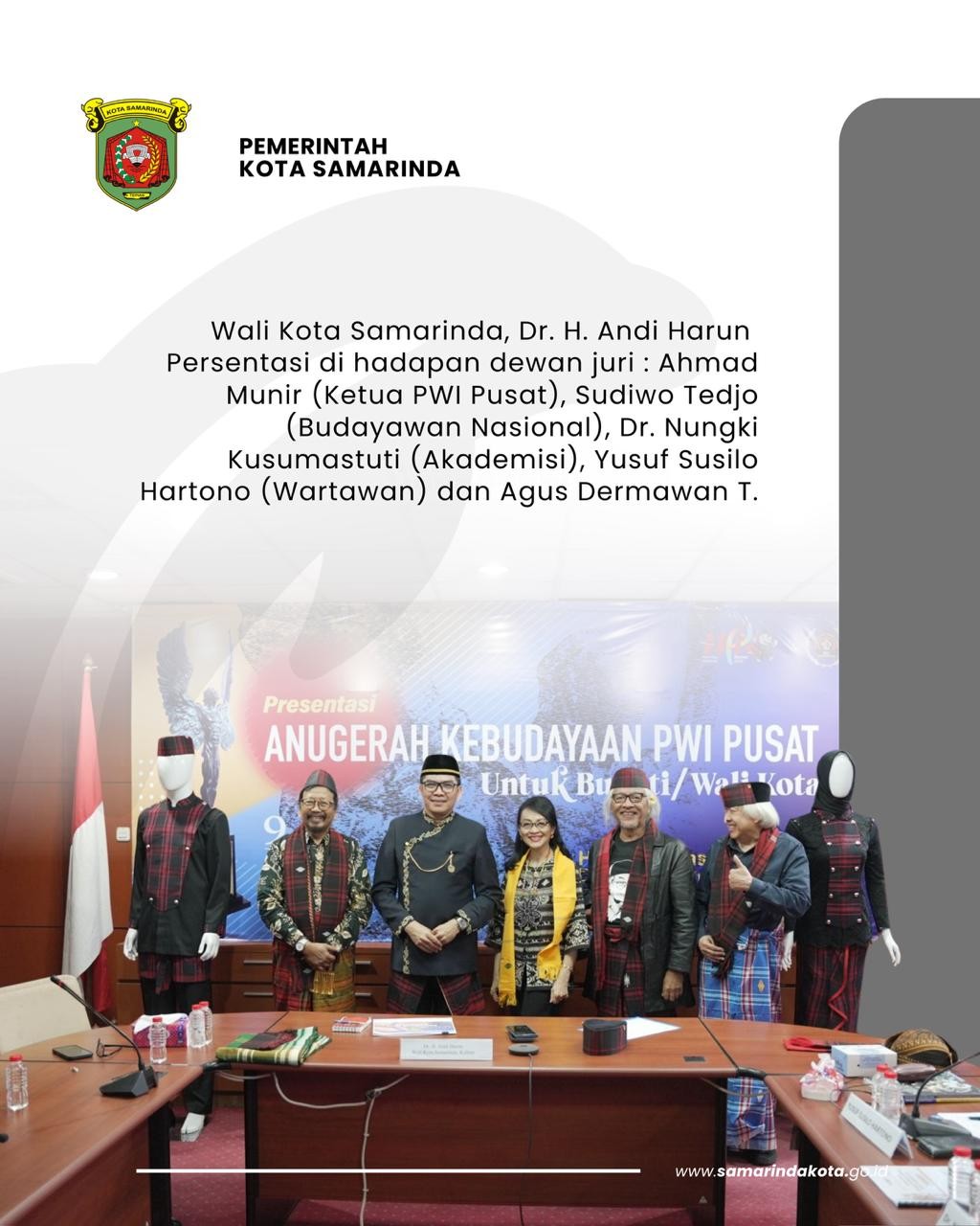 Di Hadapan Juri PWI Pusat, Andi Harun Tegaskan Sarung Samarinda Sebagai Jati Diri Kota