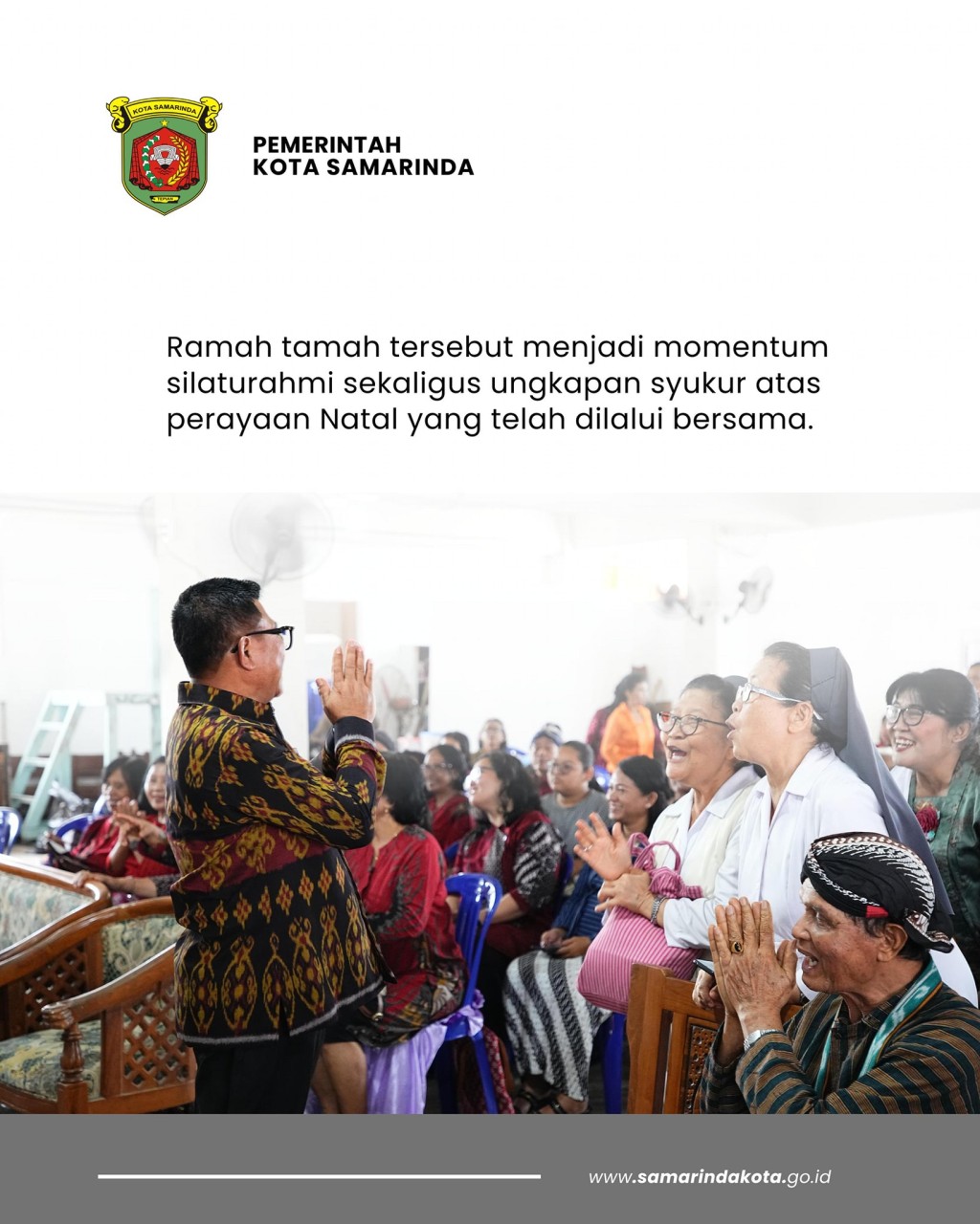 Hadiri Ramah Tamah Natal Paguyuban Ngesti Tritunggal, Wawali Ajak Semua Komponen Masyarakat Bersinergi Bangun Samarinda
