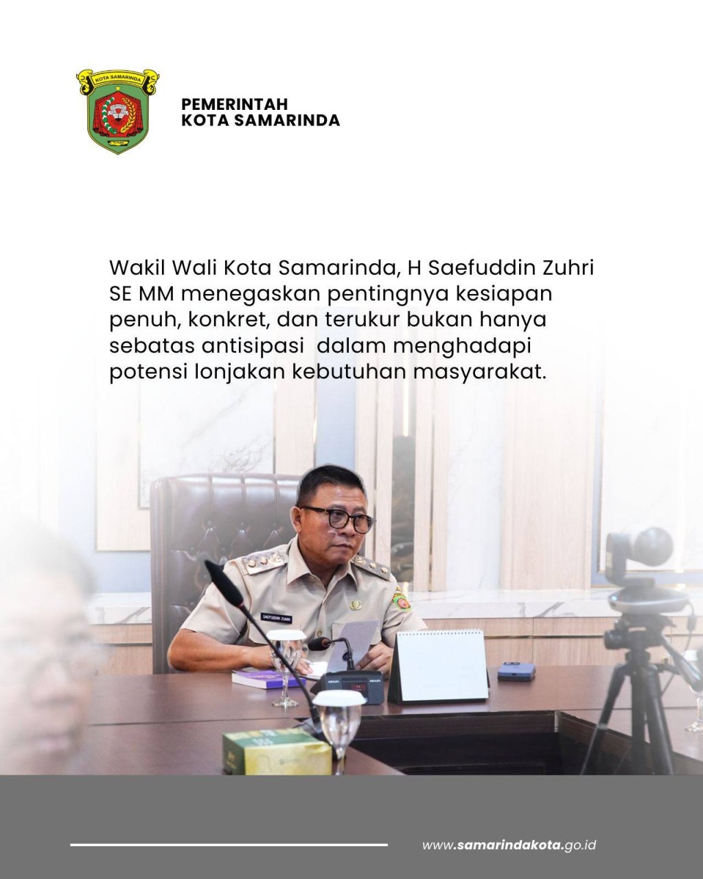 Stok Pangan Aman Tiga Bulan ke Depan, Wakil Wali Kota Saefuddin Zuhri: Kesiapan Penuh, Bukan Sekadar Antisipasi
