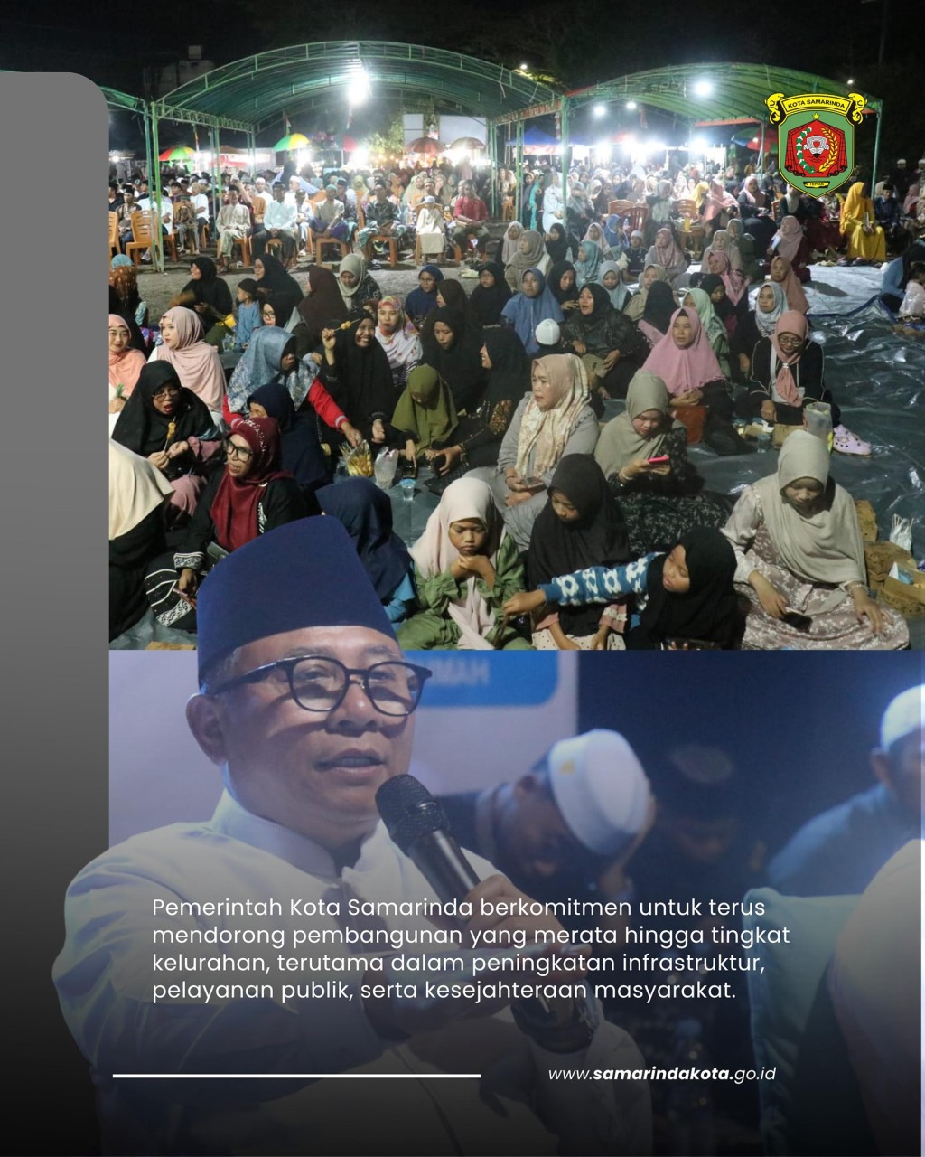 Hadiri Tabligh Akbar HUT ke-51 Tanah Merah, Wawali Saefuddin Zuhri Ajak Warga Perkuat Persatuan dan Gotong Royong