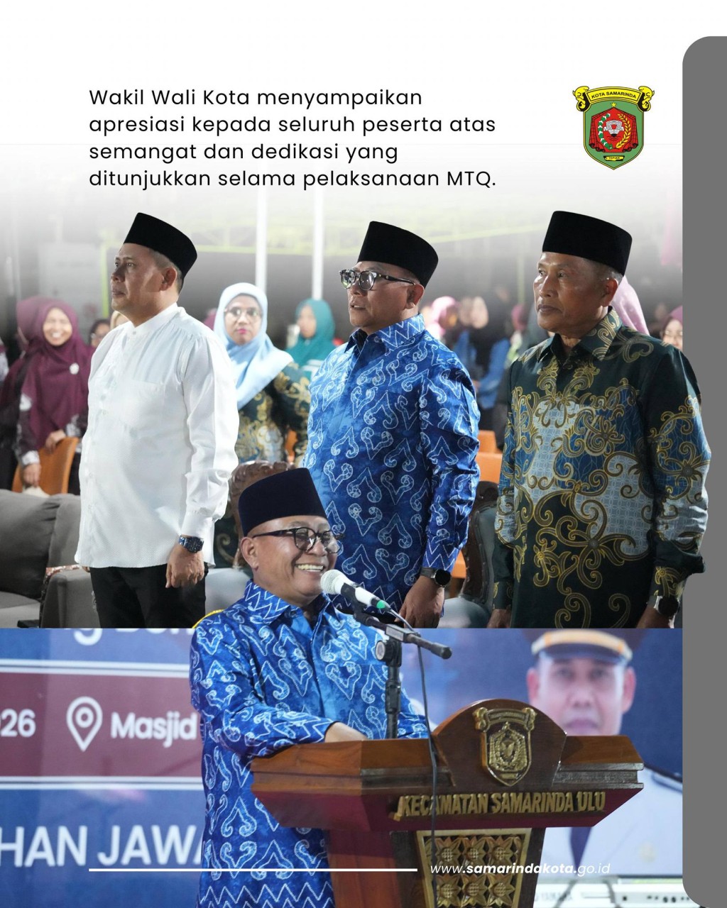 Wakil Wali Kota Samarinda Tutup MTQ Ke-48 Tingkat Kecamatan Samarinda Ulu Tahun 2026