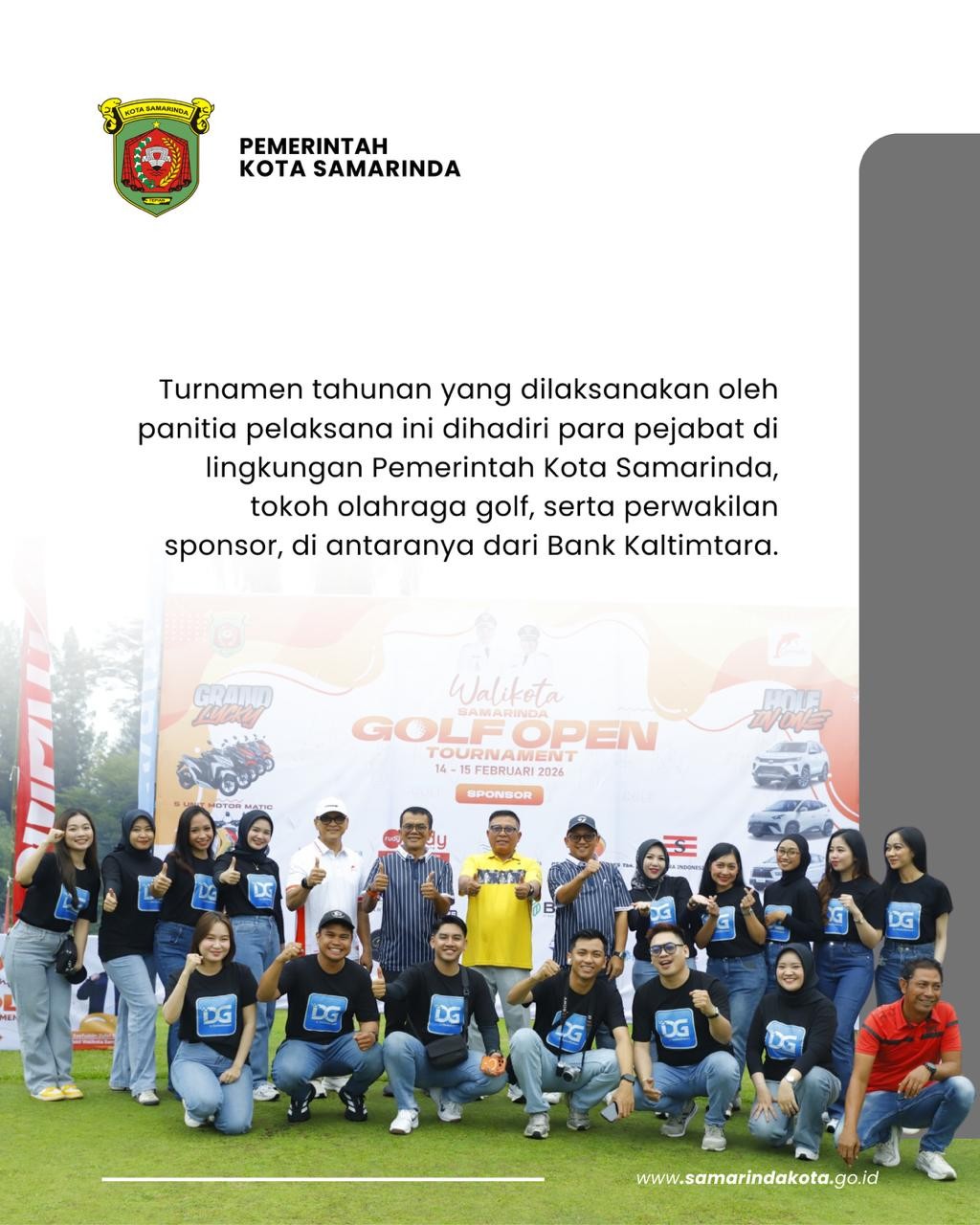 Wawali Saefuddin Zuhri Kota Buka Turnamen Golf Open Wali Kota Samarinda 2026 di Bukit Tanah Merah