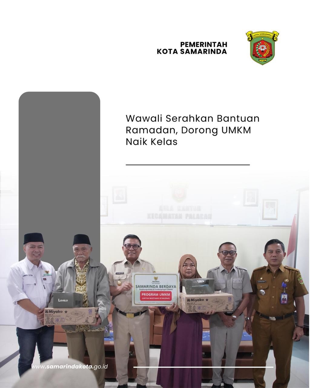 Wawali Serahkan Bantuan Ramadan, Dorong UMKM Naik Kelas