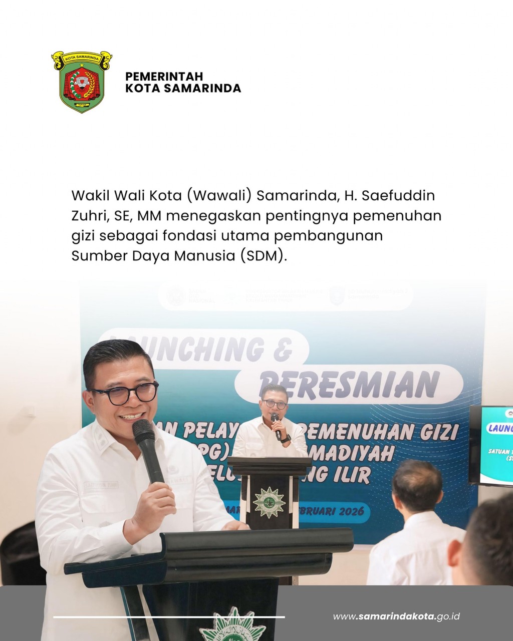 Resmikan SPPG Muhammadiyah, Wawali Tegaskan Gizi Fondasi Generasi Emas