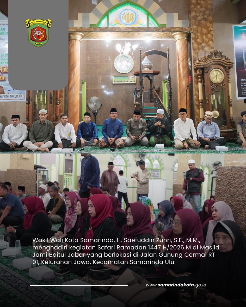Safari Ramadan 1447 H, Wawali Samarinda Pererat Silaturahmi dengan Warga Samarinda Ulu