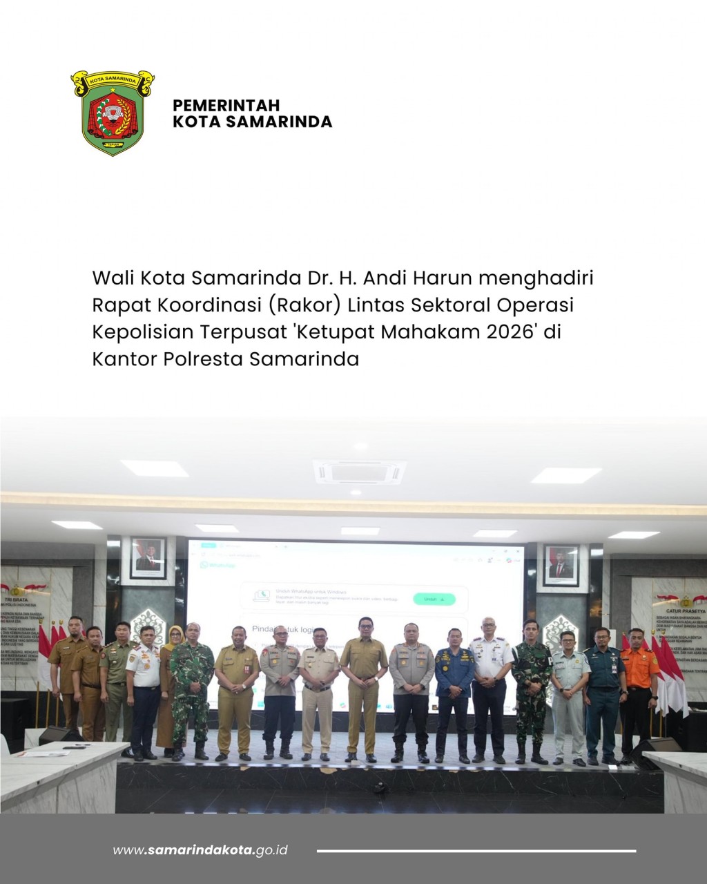 Wali Kota Andi Harun Kawal Kesiapan Samarinda Sambut Lebaran