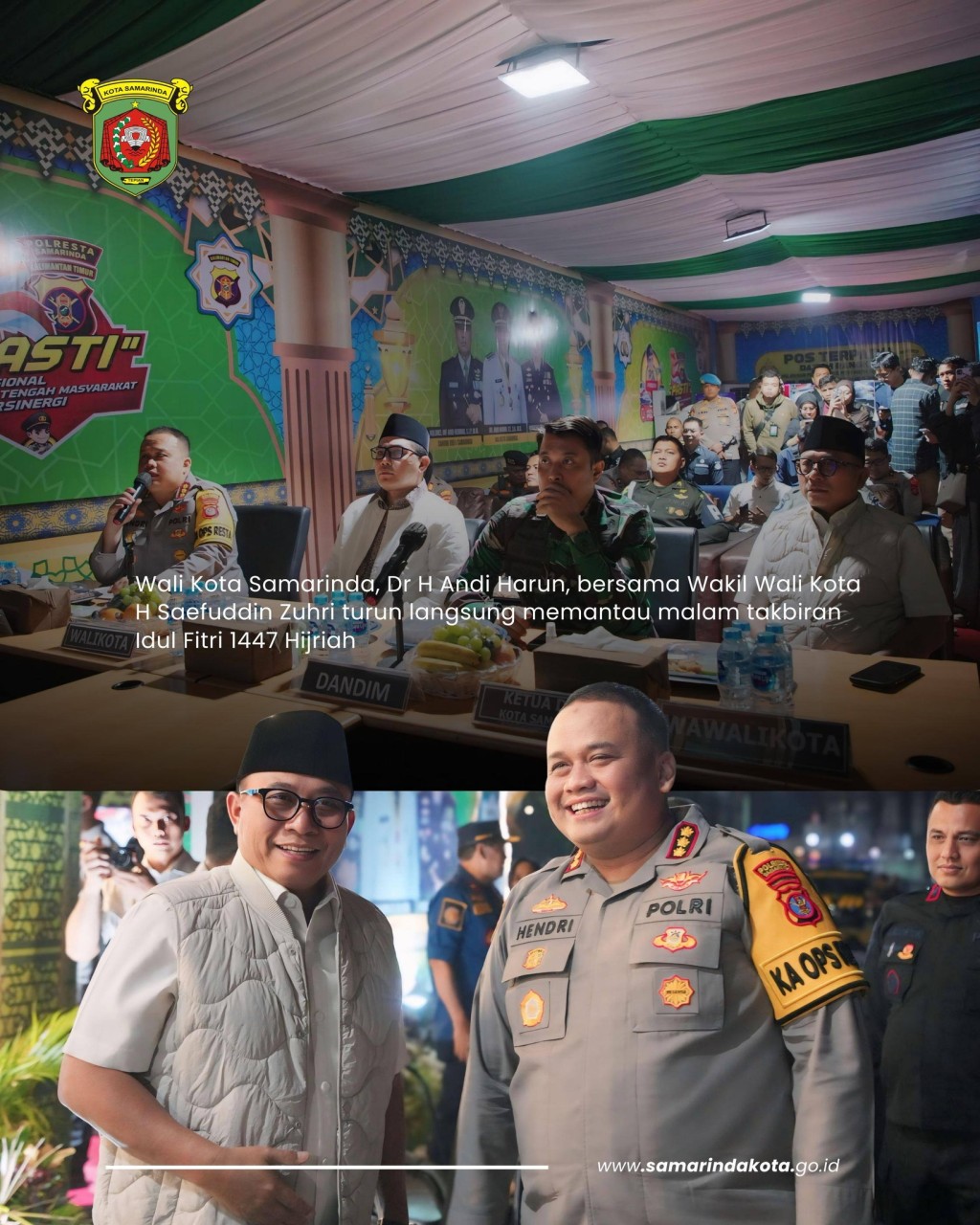 Pantau Malam Takbiran, Andi Harun Pastikan Samarinda Aman Terkendali