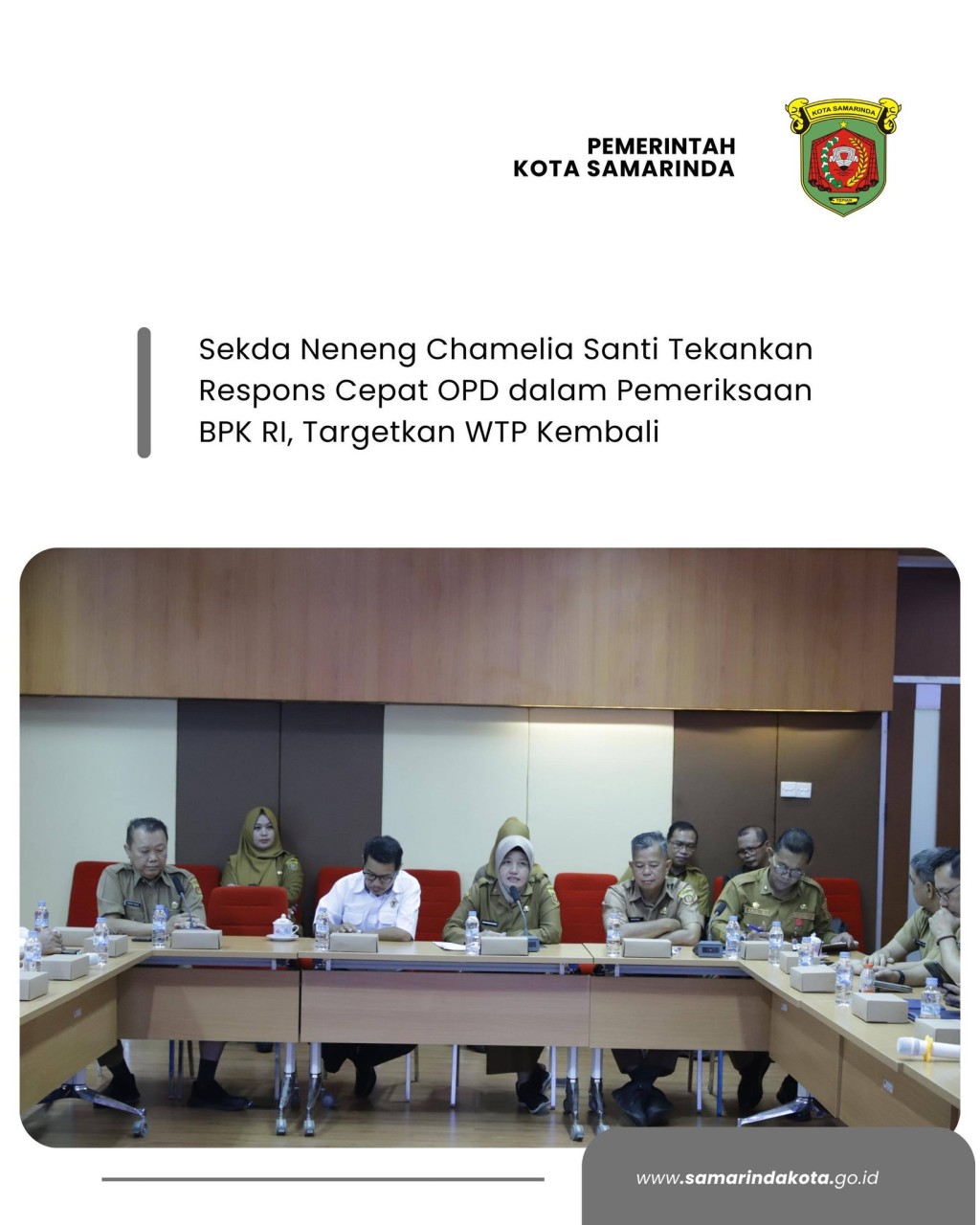 Sekda Neneng Chamelia Santi Tekankan Respons Cepat OPD dalam Pemeriksaan BPK RI, Targetkan WTP Kembali