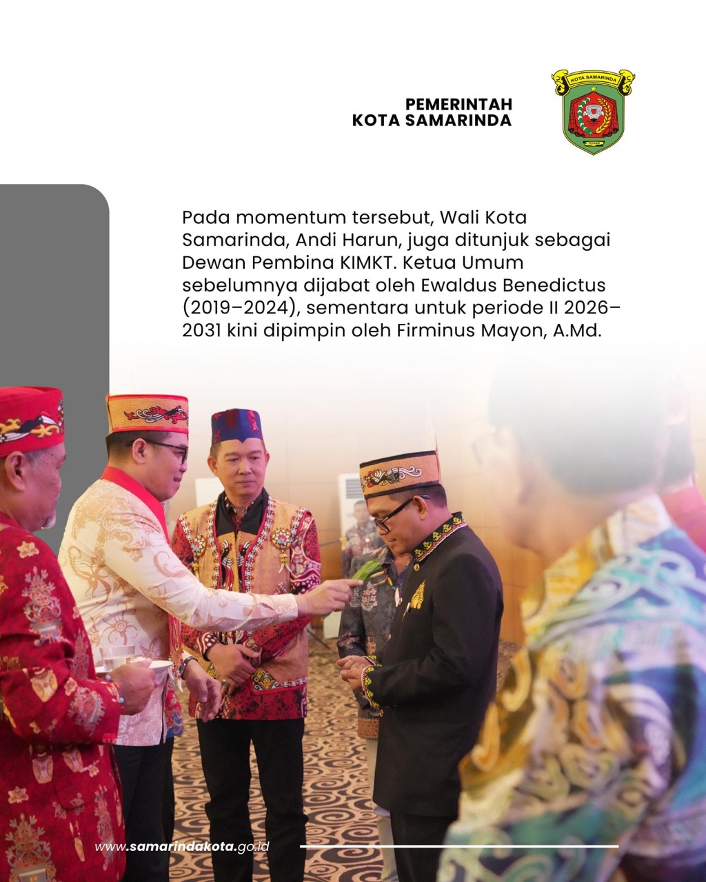 Wali Kota Samarinda Hadiri Pelantikan Pengurus KIMKT 2026–2031, Andi Harun Tekankan Pendidikan sebagai Kunci Kemajuan