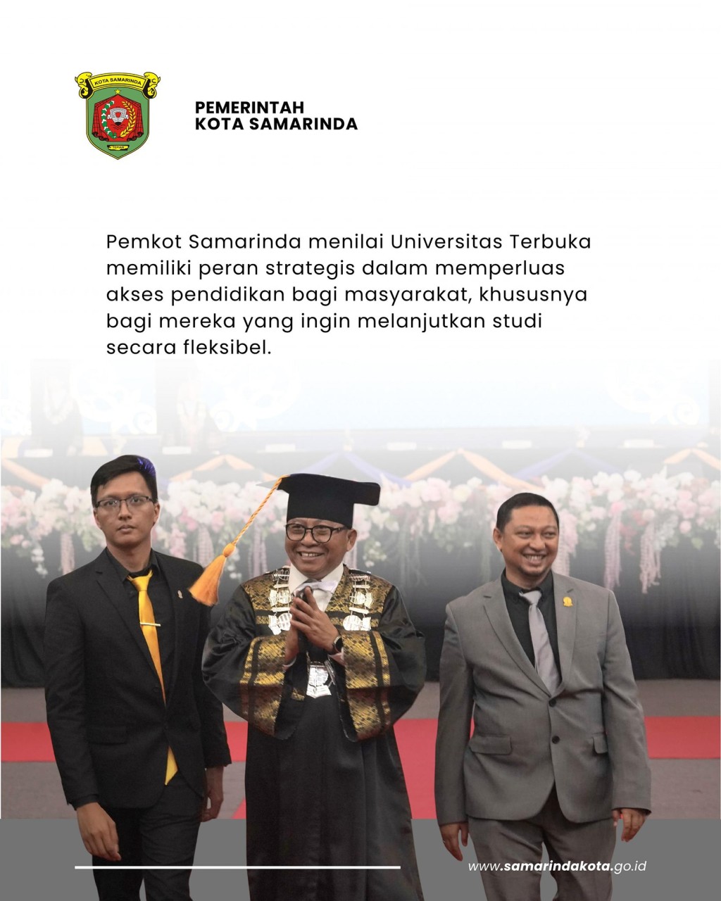 Wawali Saefuddin Hadiri Wisuda UT Samarinda, Tegaskan Dukungan Pemkot untuk SDM Berkualitas