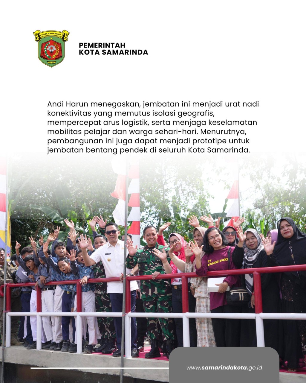 Putus Isolasi Warga, Jembatan Garuda Diresmikan Pangdam di Handil Bakti