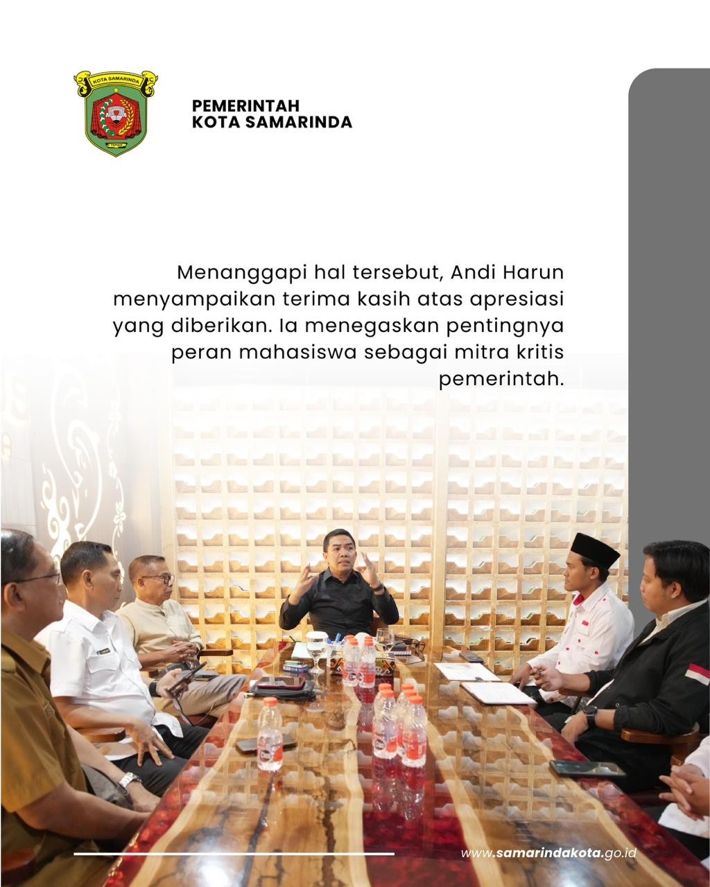 Audiensi KAMMI, Andi Harun Tegaskan Kepemimpinan Terbuka