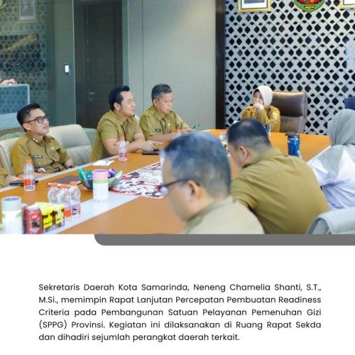 Rapat Lanjutan Percepatan Readiness Criteria Pembangunan SPPG Digelar di Samarinda