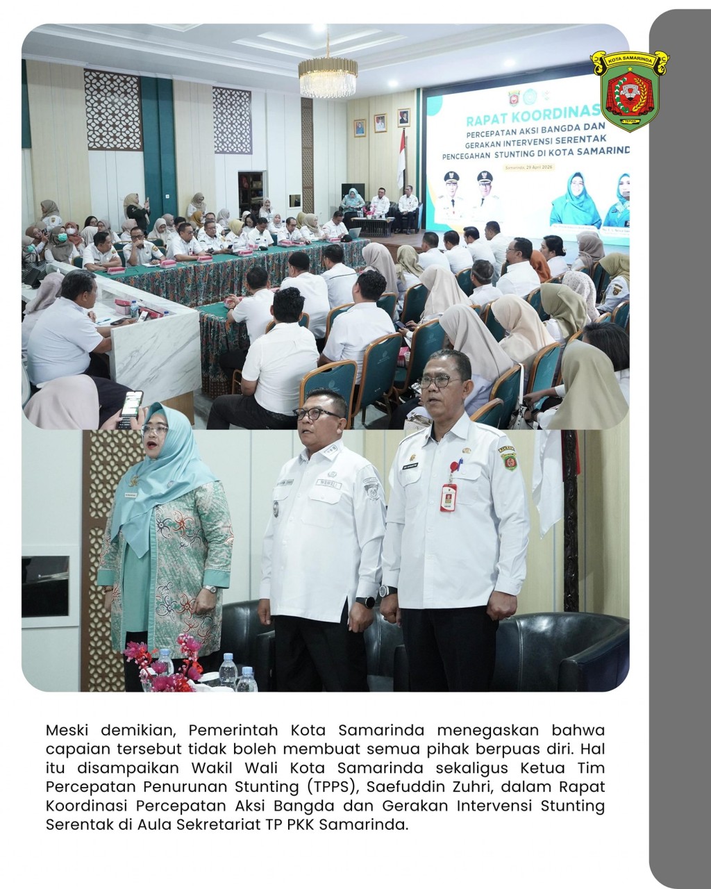 Stunting Samarinda Capai 17,13 Persen, Wawali: Jangan Seremonial, Jangan “Koler”!