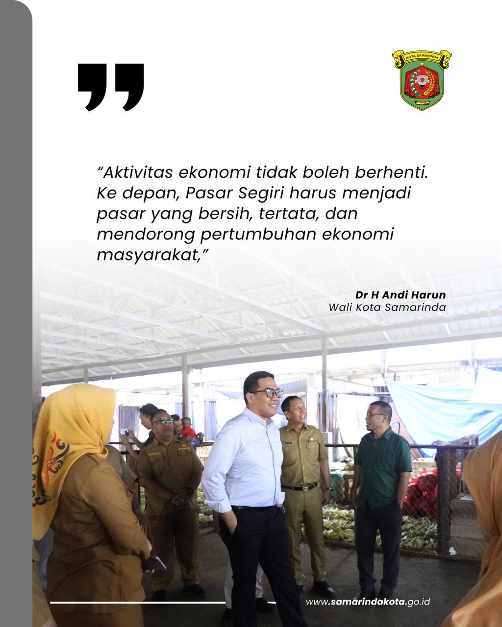 142 Kios Kilat Berdiri, Pemkot Samarinda Gerak Cepat Pulihkan Nadi Ekonomi Pasar Segiri