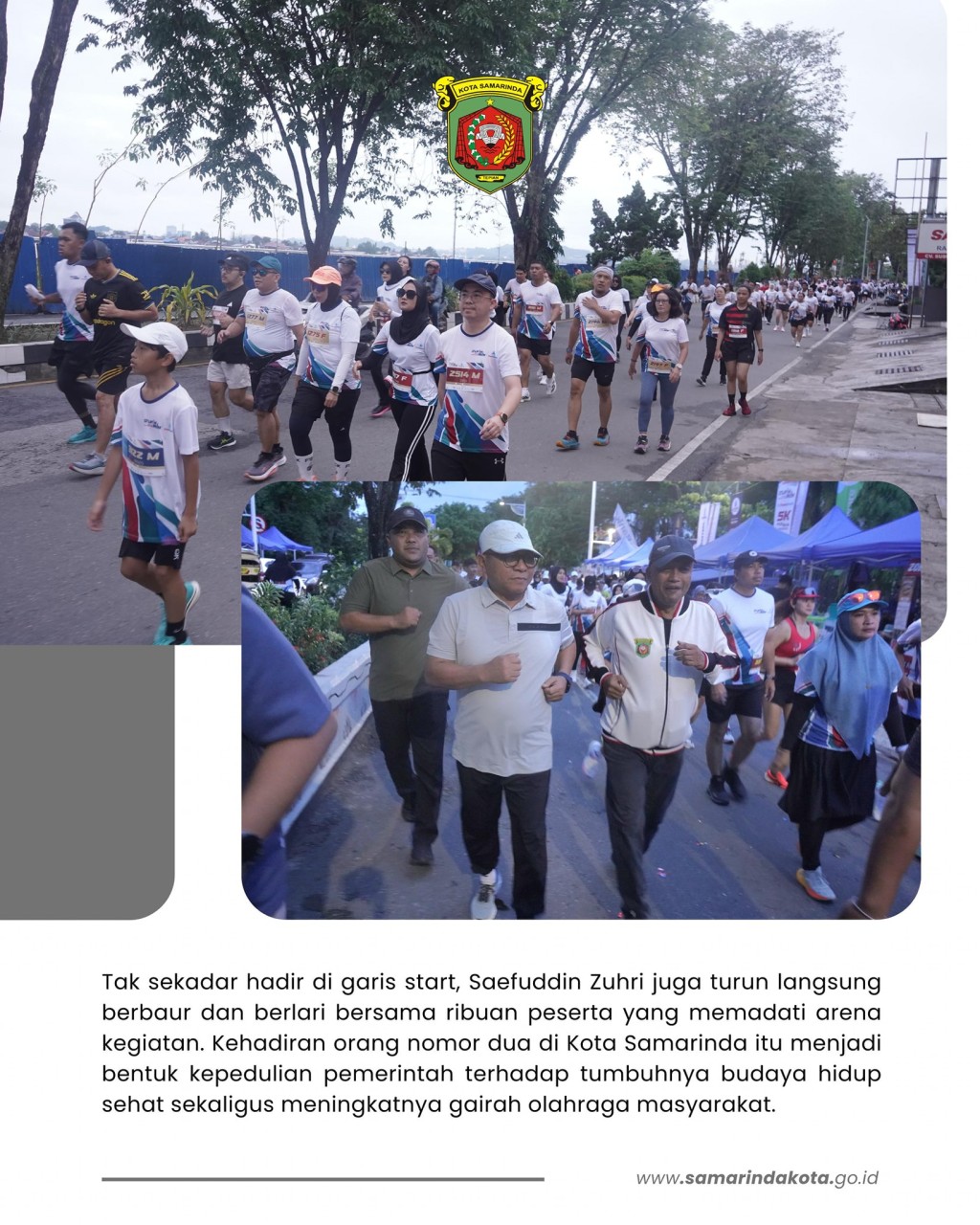 Wawali Saefuddin Zuhri Hadir di Tengah Semangat Runner Samarinda