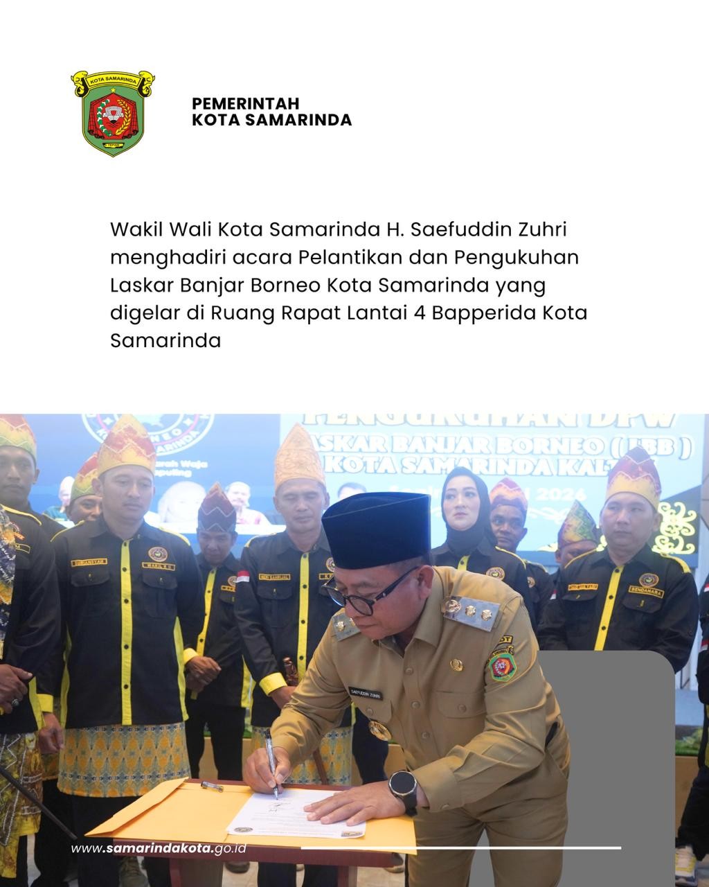 Wawali Samarinda Dorong Laskar Banjar Borneo Jadi Mitra Strategis Pembangunan dan Pelestarian Budaya