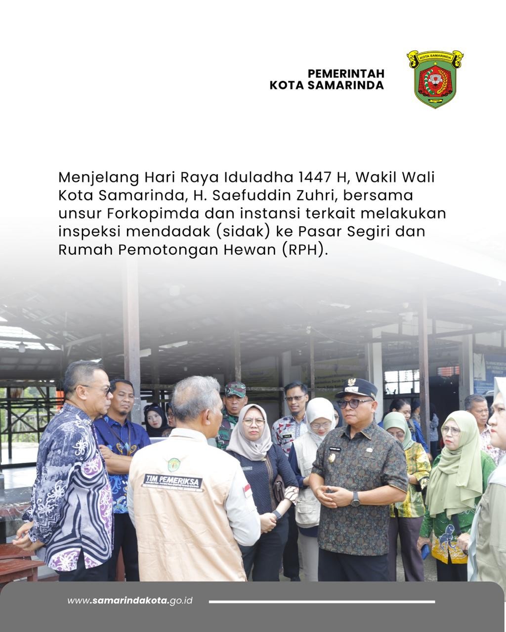 Jelang Iduladha, Wawali Samarinda Tinjau Pasar dan RPH Jaga Stabilitas Harga