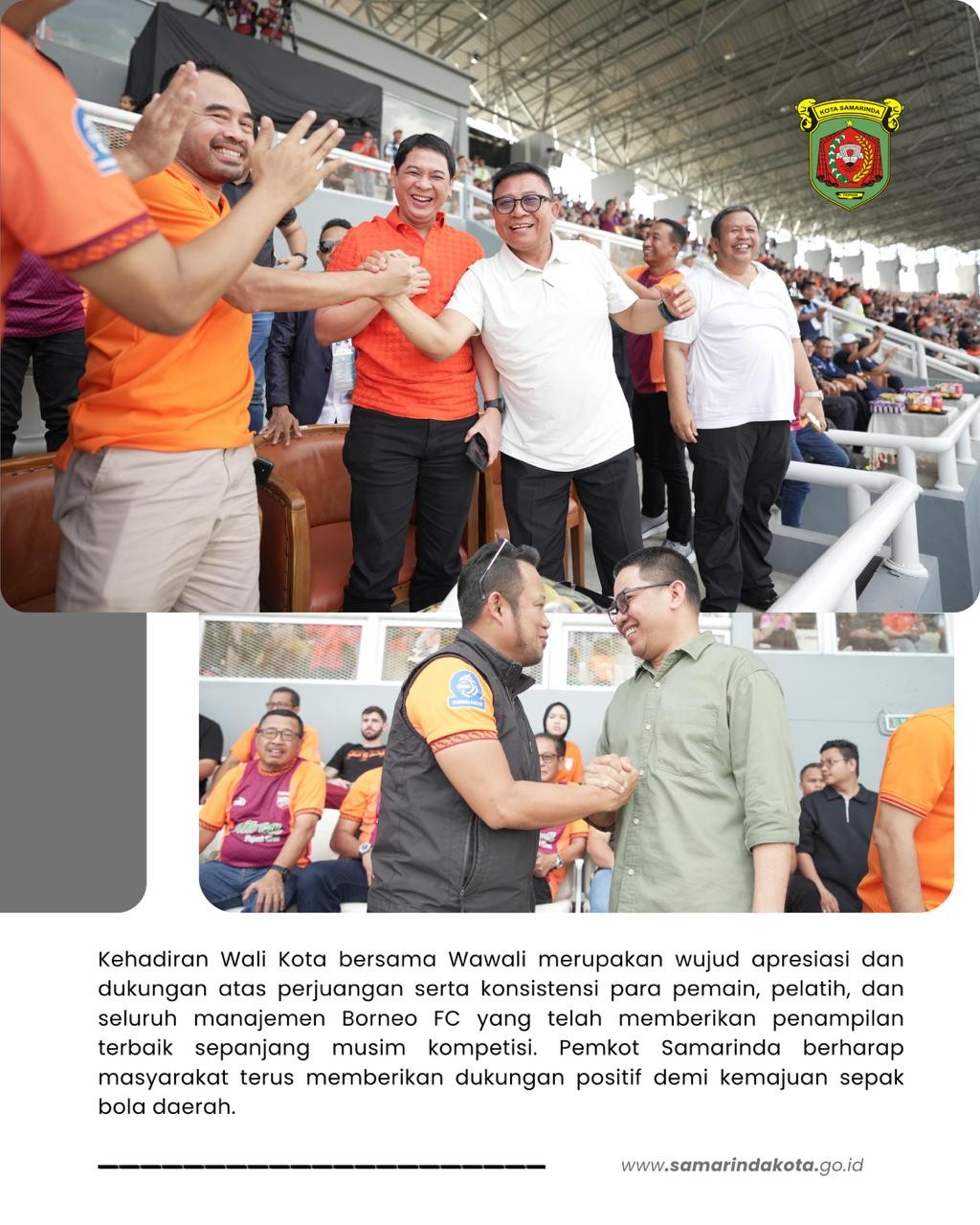 Borneo FC Tutup Musim dengan Pesta Gol, Wali Kota dan Wawali Samarinda Kompak Ikut Semarakkan Segiri