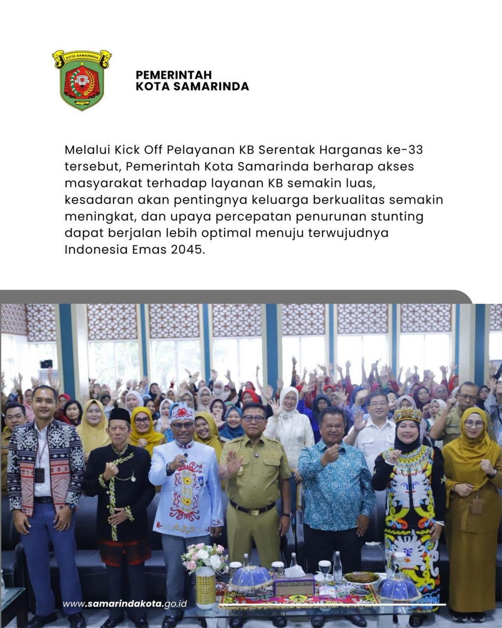 Kick Off Pelayanan KB Harganas ke-33 Digelar, Wawali Saefuddin Dorong Penguatan Keluarga dan Percepatan Penurunan Stunting