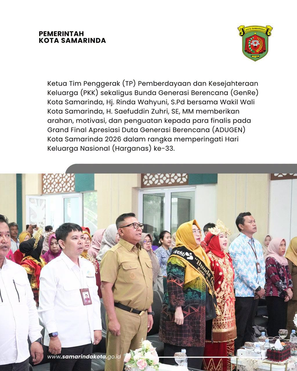 Bunda GenRe dan Wawali Kobarkan Semangat Finalis ADUGEN 2026