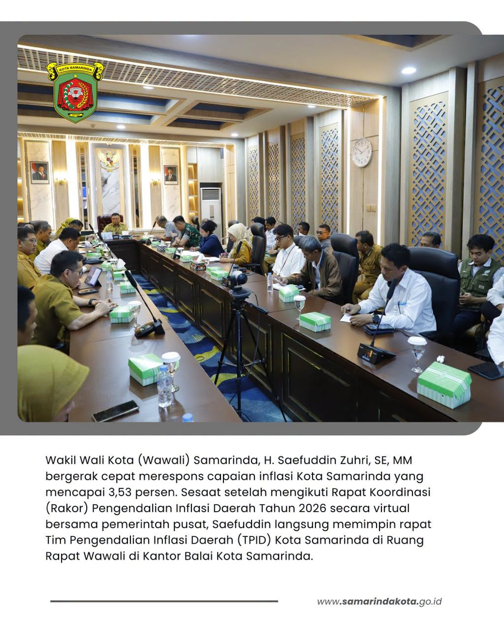 Saefuddin Zuhri Gerak Cepat Kendalikan Inflasi Samarinda