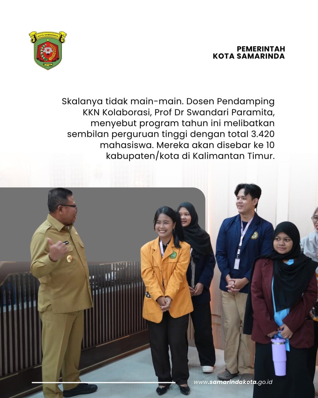 3.420 Mahasiswa Siap Mengabdi, Wawali Samarinda Beri Pesan Khusus