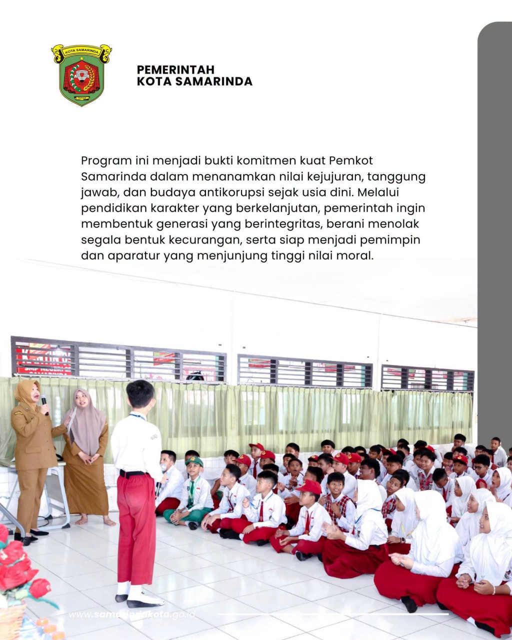 Perkuat Pendidikan Integritas, Pemkot Samarinda Tanamkan Budaya Antikorupsi Sejak Dini