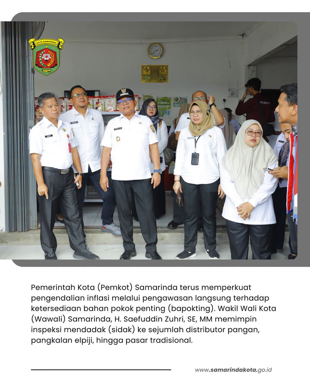 Sidak Bapokting, Wawali Pastikan Stok Aman dan Inflasi Terkendali