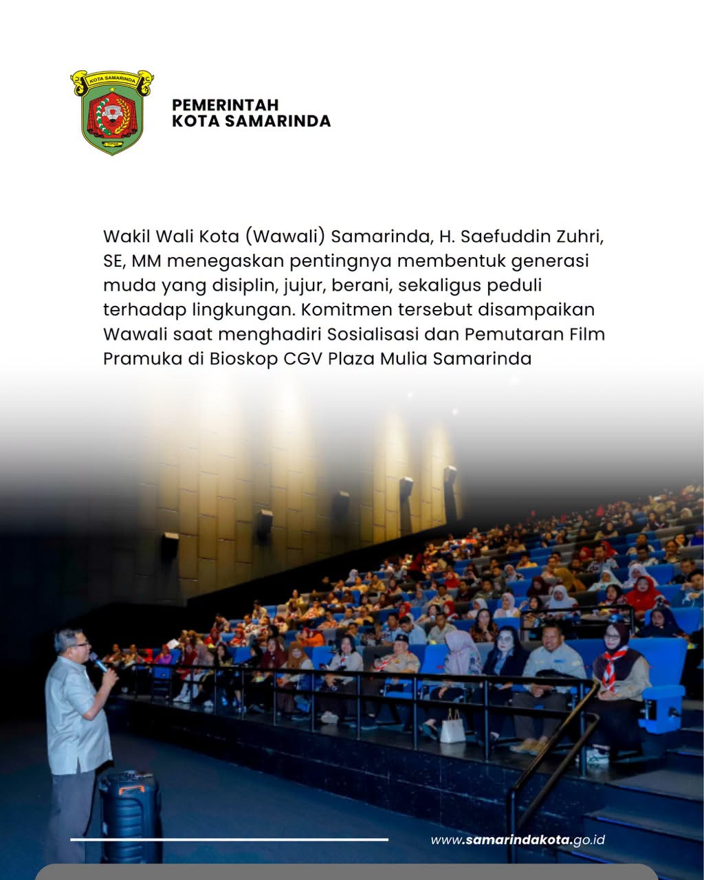 Wawali Samarinda Apresiasi Pemutaran Film Pramuka, Perkuat Pendidikan Karakter Generasi Muda